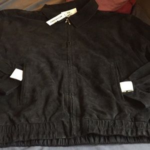 NEW MENS/ REVERSIBLE VERY SOFT SUEDE TO A MICROFIBER CLIPPER JACKET. GORGEOUS!